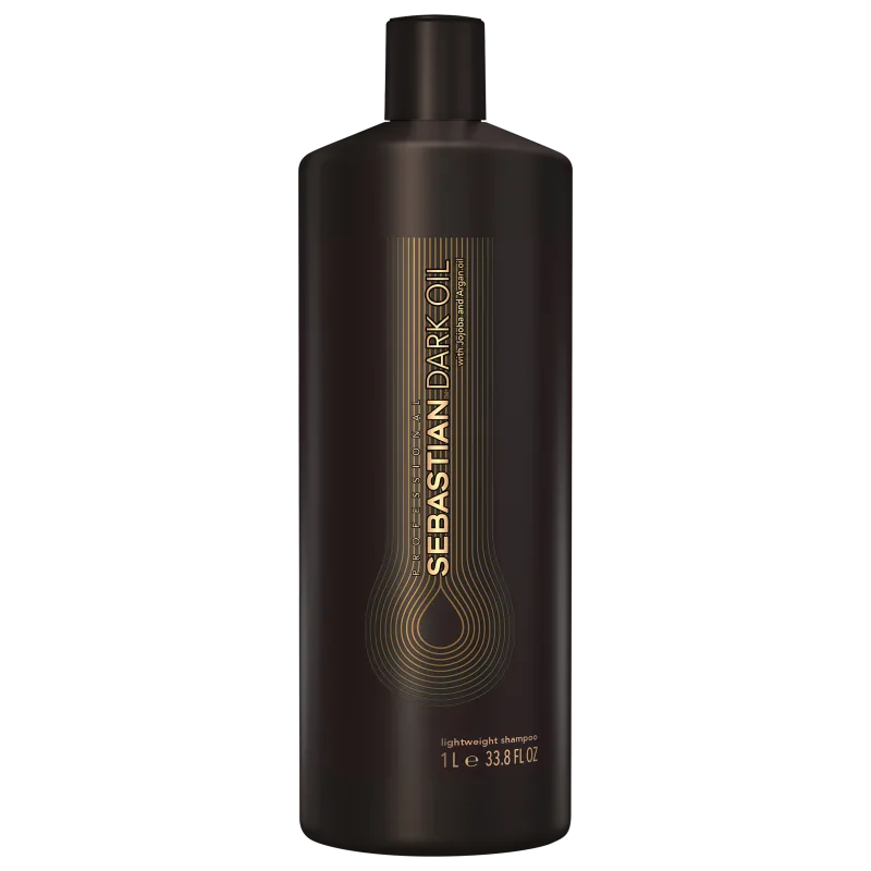 Sebastian Professional Dark Oil Lightweight Shampoo | Infused with Jojoba & Argan Oil for Silky, Smooth Hair