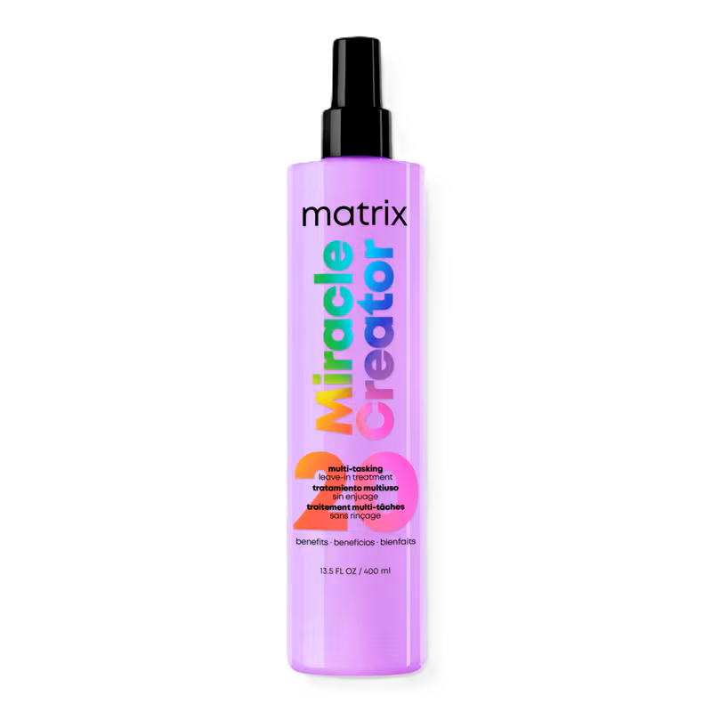 Matrix Miracle Creator Leave-In Conditioner Spray - Heat Protectant, Anti-Frizz, Moisturizing & Detangling, For Damaged Hair, Sulfate Free
