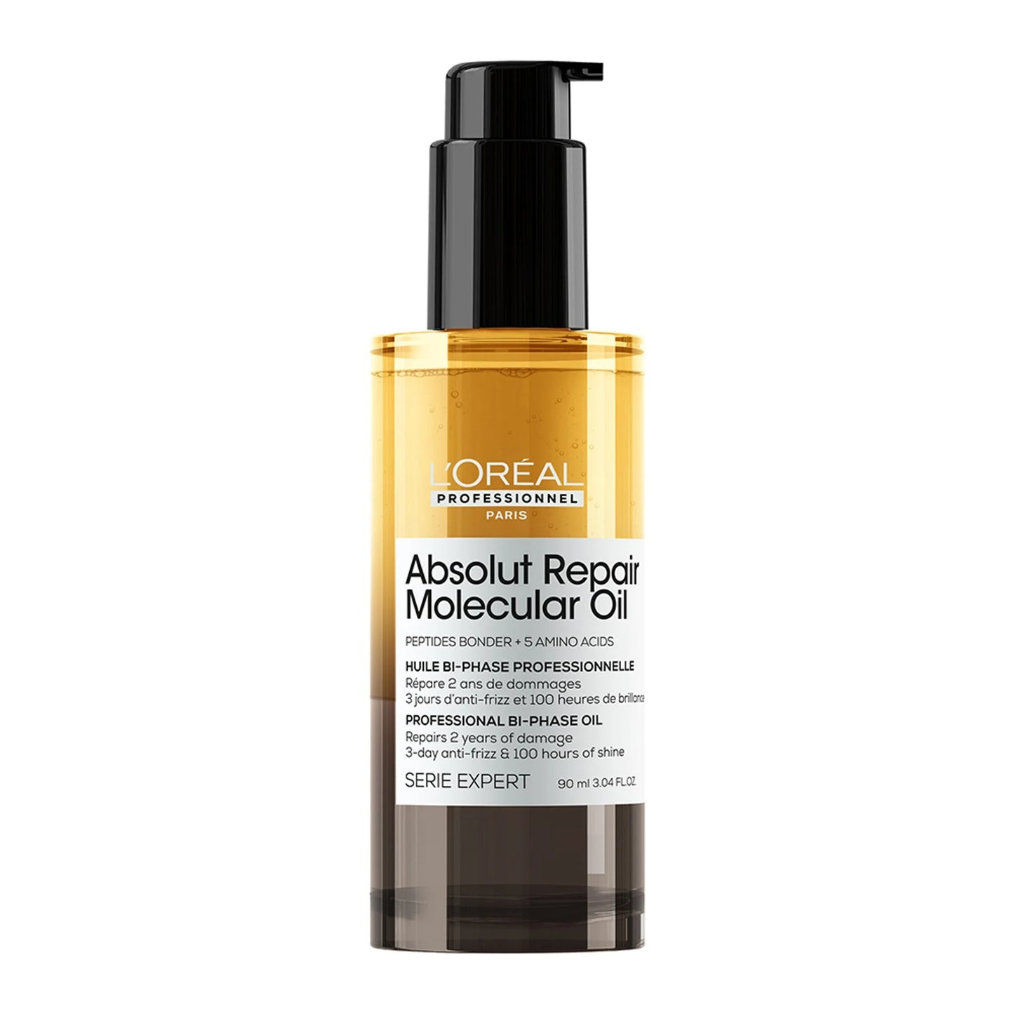L'Oréal Professionnel Paris Absolut Repair Molecular High Shine Hair Oil – Lightweight Fast-Absorbing Bi-phase Oil, Repairs 2 Years Hair Damage, 100 Hours Hair Shine, Anti-Frizz