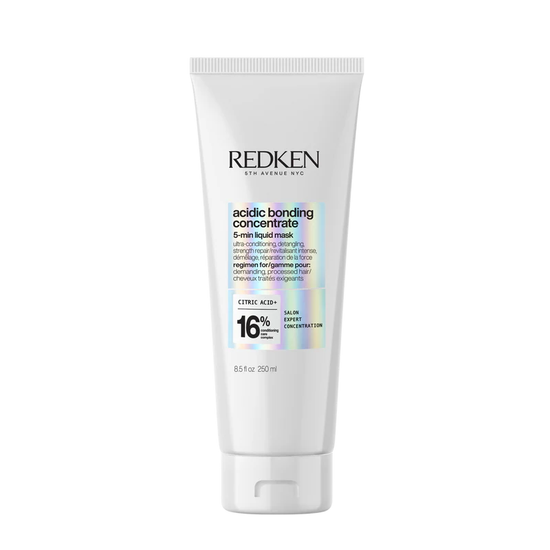 Redken Acidic Bonding Concentrate Hair Mask - Hydrating 5 Minute Liquid Mask, Bond Building & Strengthening, For Dry, Damaged Hair