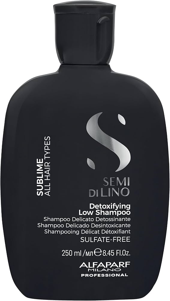 ALFAPARF MILANO Semi di Lino Sublime Sulfate Free Detox Shampoo - Detoxifying Shampoo - Gentle Hard Water Shampoo for Oily Hair - Cleansing Scalp Build Up and Impurity Remover