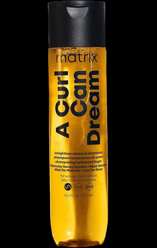 Matrix A Curl Can Dream Weightless Moisture Shampoo For Wavy Hair - Moisturizes and Defines Waves with All Day Frizz Control, With Manuka Honey Extract, Silicone-Free