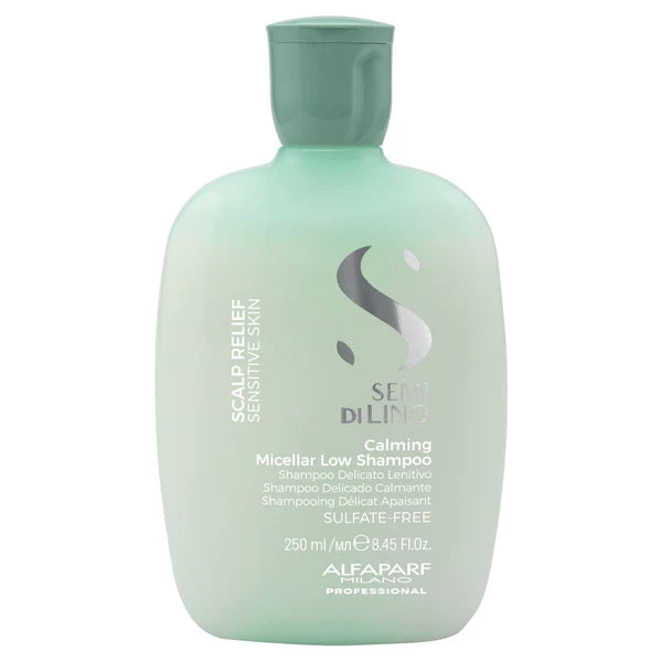 Alfaparf Milano Semi Di Lino Scalp Relief Low Shampoo for Sensitive Skin - Sulfate Free Shampoo - Soothes, Brings Comfort and Hydrates