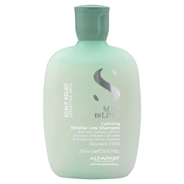 Alfaparf Milano Semi Di Lino Scalp Relief Low Shampoo for Sensitive Skin - Sulfate Free Shampoo - Soothes, Brings Comfort and Hydrates