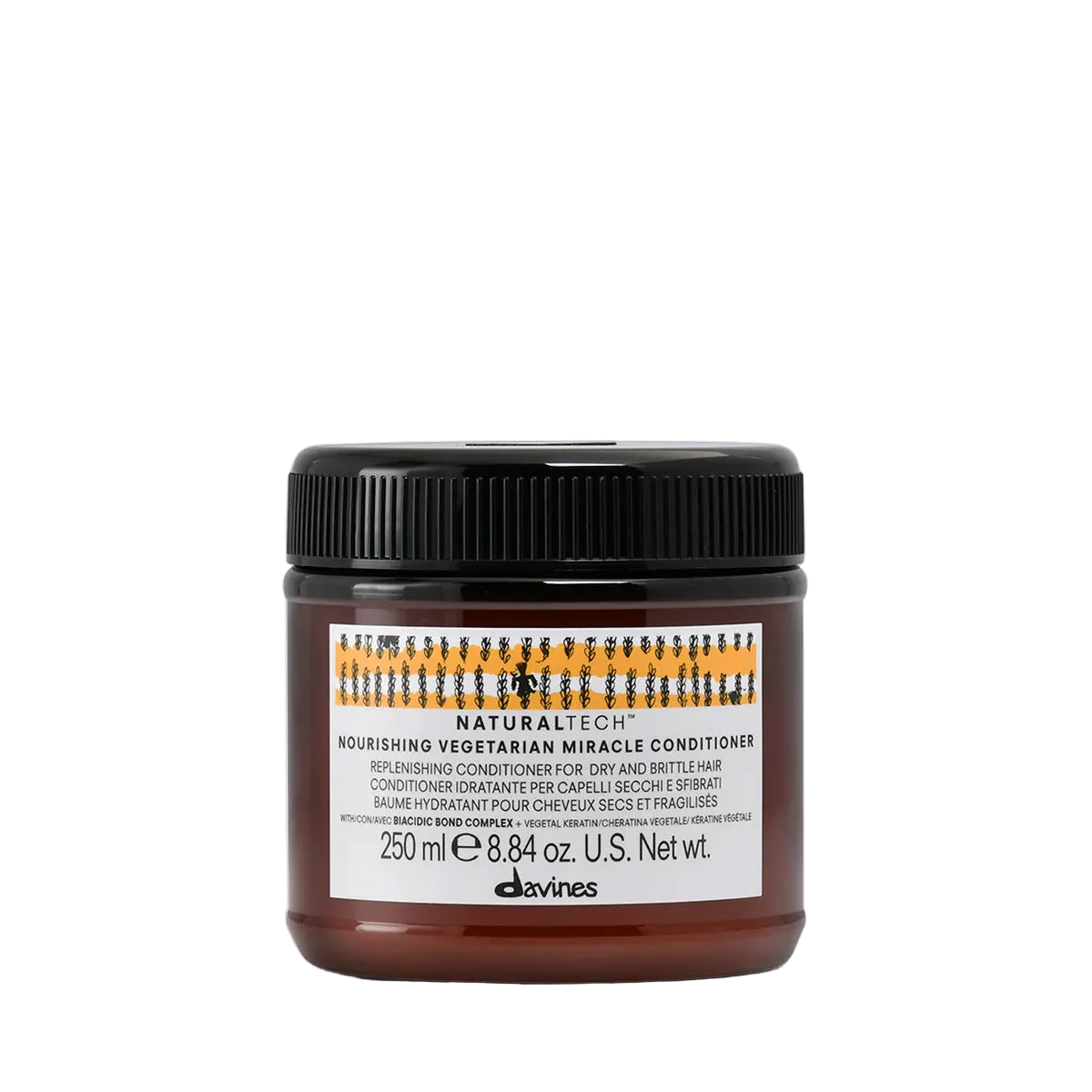Davines Naturaltech NOURISHING Vegetarian Miracle Conditioner, Moisturize And Hydrate Brittle And Unstructured Hair, Add Softeness While Brightening