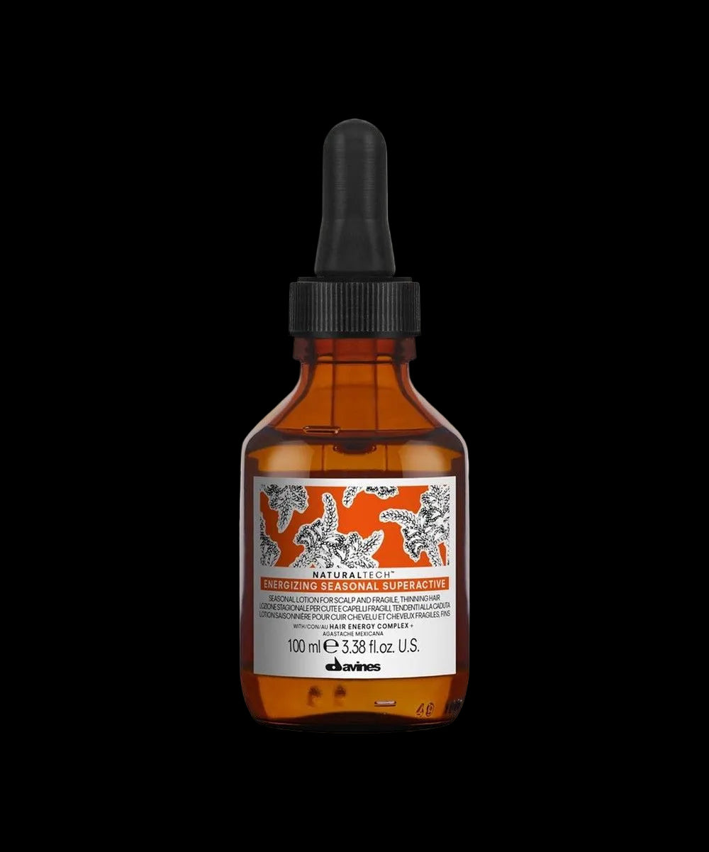 Davines Naturaltech ENERGIZING Seasonal Superactive Treatment, Reduce Hair Loss, Improve Hair Density And Body