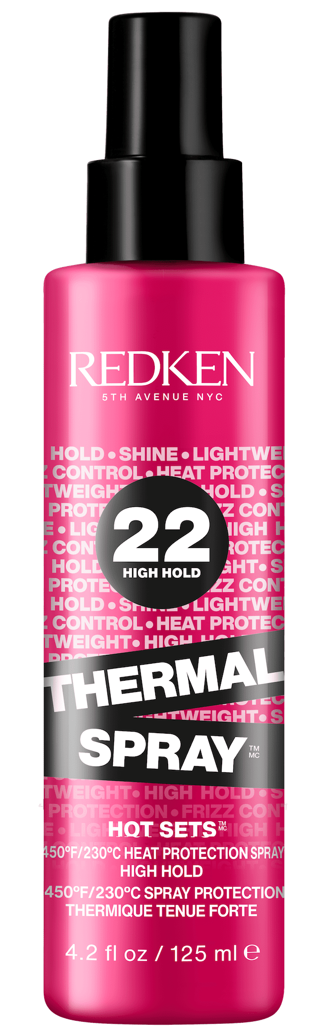 Redken Thermal Spray 22 High Hold - Thermal Heat Protectant and Setting Mist, For Curling and Flat Irons, Lasting Frizz Control & Protects Against Heat Damage