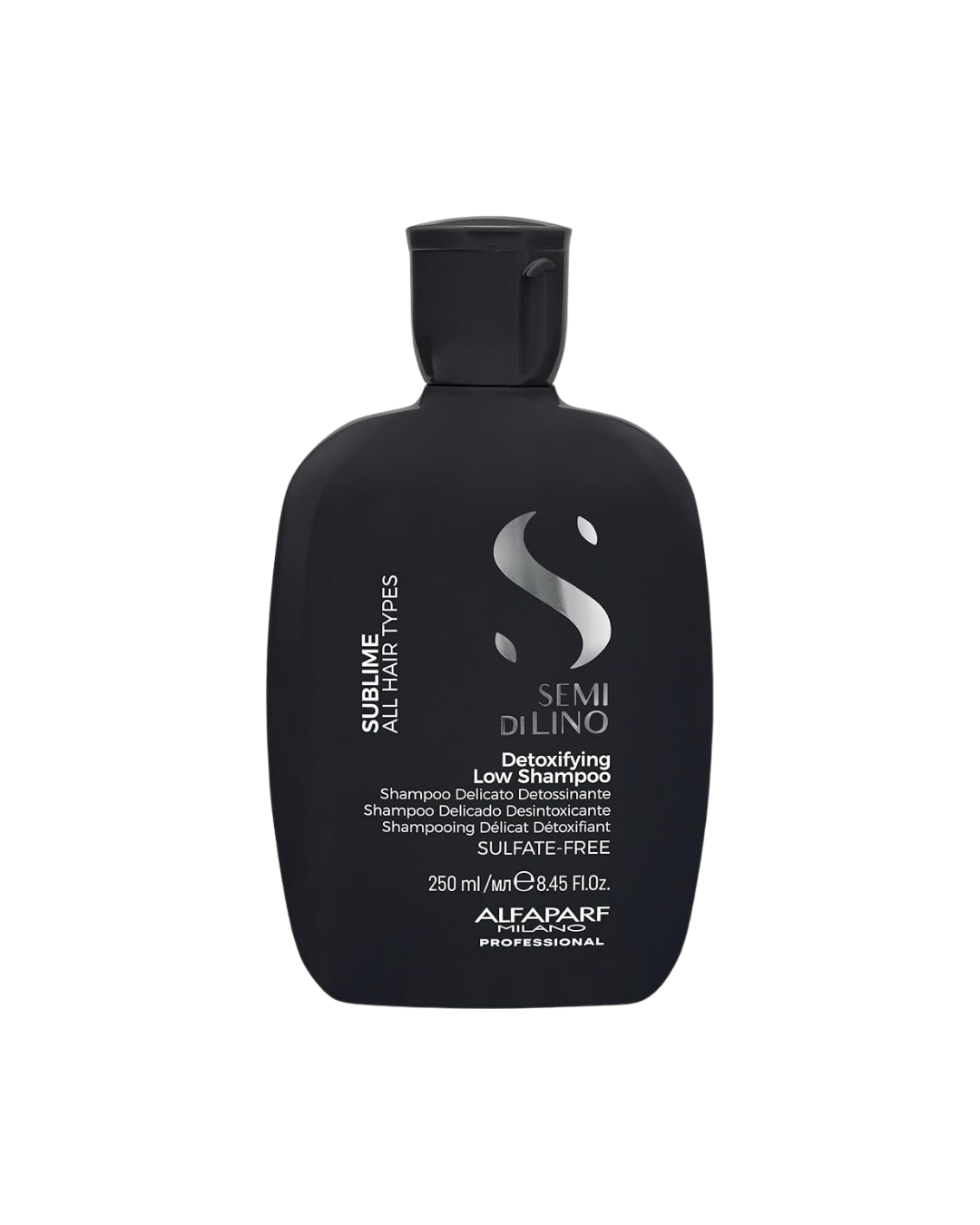 ALFAPARF MILANO Semi di Lino Sublime Sulfate Free Detox Shampoo - Detoxifying Shampoo - Gentle Hard Water Shampoo for Oily Hair - Cleansing Scalp Build Up and Impurity Remover