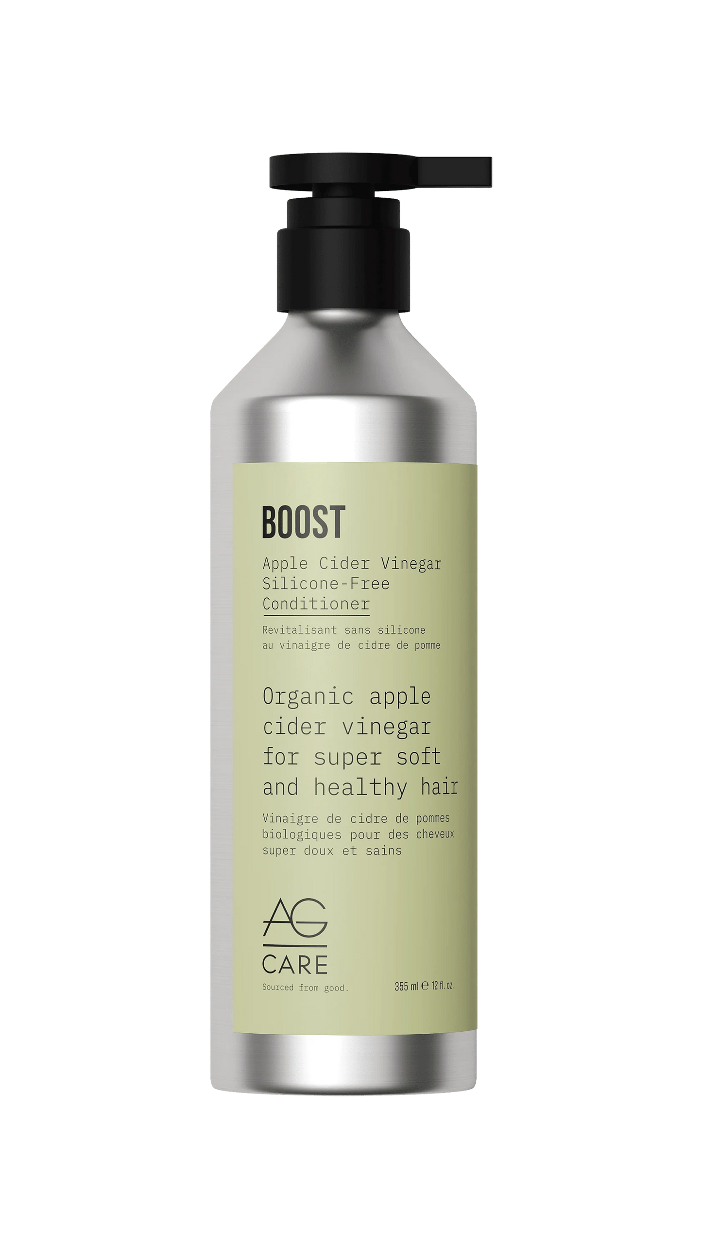 AG Care Boost Apple Cider Vinegar Conditioner with Mango Seed Butter - Clarifying Conditioner Deep Moisturizing for High Shine and Healthy Hair