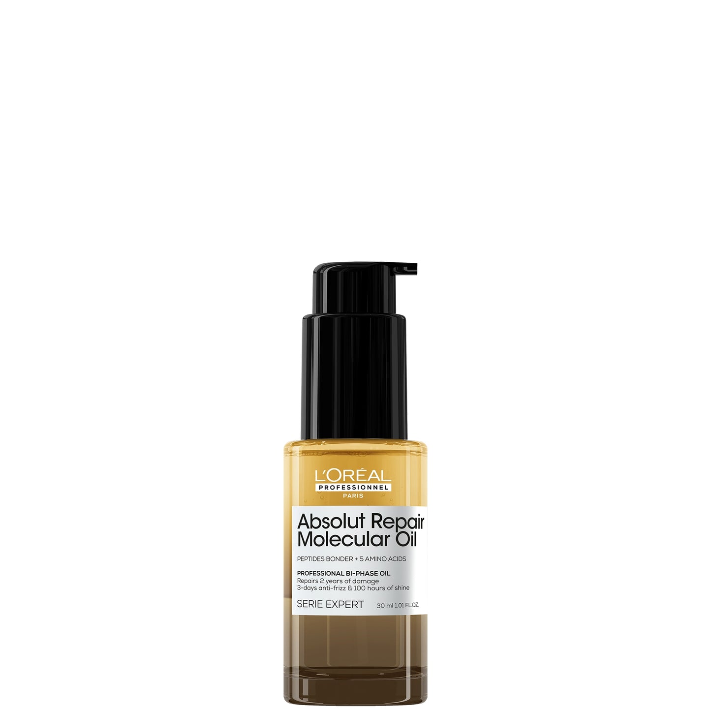 L'Oréal Professionnel Paris Absolut Repair Molecular High Shine Hair Oil – Lightweight Fast-Absorbing Bi-phase Oil, Repairs 2 Years Hair Damage, 100 Hours Hair Shine, Anti-Frizz