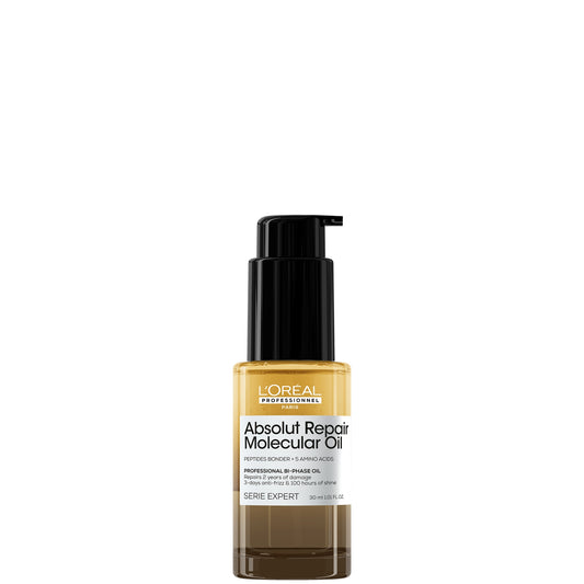 L'Oréal Professionnel Paris Absolut Repair Molecular High Shine Hair Oil – Lightweight Fast-Absorbing Bi-phase Oil, Repairs 2 Years Hair Damage, 100 Hours Hair Shine, Anti-Frizz