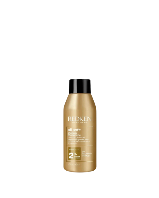 Redken All Soft Shampoo - Moisturizes & Hydrates Dry, Brittle Hair, Gently Cleanses and Softens, With Argan Oil, Safe For Color-Treated Hair, Refillable