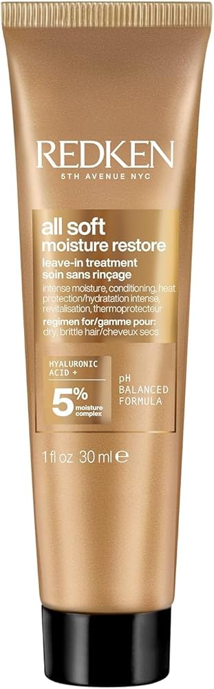 Redken All Soft Moisture Restore Leave-In Treatment For Dry, Brittle Hair - Hair Treatment For Humidity, Heat and Frizz Protection