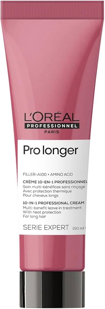L'Oréal Professionnel Paris Pro Longer Heat Protectant Cream - For Thinned Hair, Fills and Visibly Reduces Appearance of Split Ends, Provides Thicker Hair and Shine