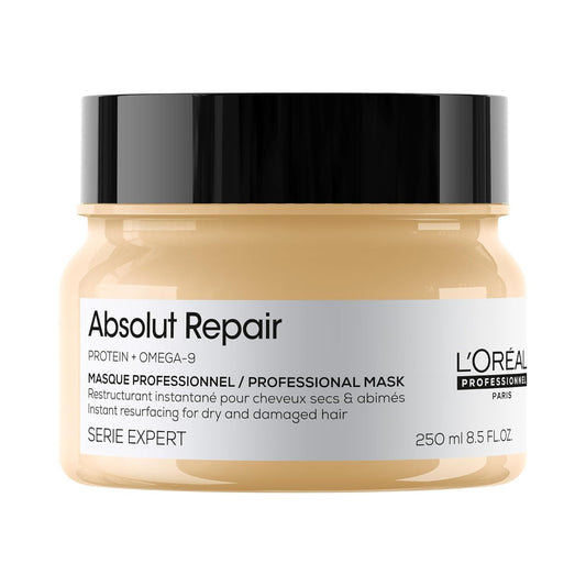 L'Oréal Professionnel Paris Absolut Repair Hair Mask - Nourishing Protein Treatment, Hydrates, Repairs Damage & Adds Shine, For Dry & Damaged Hair