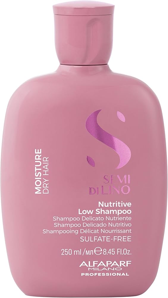 Alfaparf Milano Semi Di Lino Moisture Nutritive Sulfate Free Shampoo for Dry Hair - Paraben and Paraffin Free