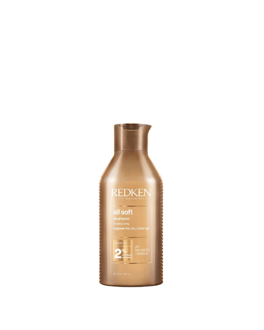 Redken All Soft Shampoo - Moisturizes & Hydrates Dry, Brittle Hair, Gently Cleanses and Softens, With Argan Oil, Safe For Color-Treated Hair, Refillable
