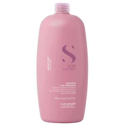Alfaparf Milano Semi Di Lino Moisture Nutritive Sulfate Free Shampoo for Dry Hair - Paraben and Paraffin Free