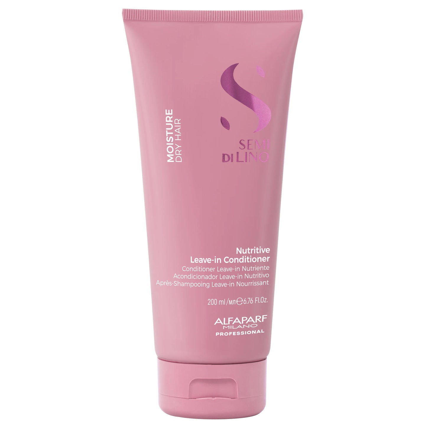 Alfaparf Milano Semi Di Lino Moisture Nutritive Leave-in Sulfate Free Conditioner for Dry Hair - Professional Salon Quality - SLS, Paraben and Paraffin Free