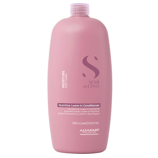 Alfaparf Milano Semi Di Lino Moisture Nutritive Leave-in Sulfate Free Conditioner for Dry Hair - Professional Salon Quality - SLS, Paraben and Paraffin Free