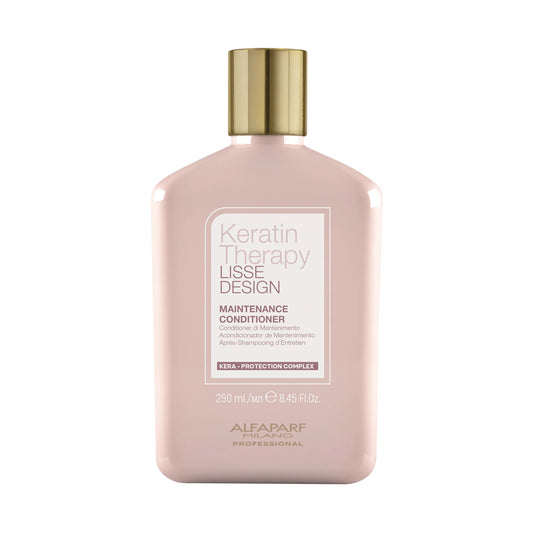 ALFAPARF MILANO Lisse Design Keratin Conditioner for Damaged Hair - Maintains and Enhances Keratin Smoothing Treatment - Anti-Frizz - Straightening and Hydrating with Collagen and Keratin