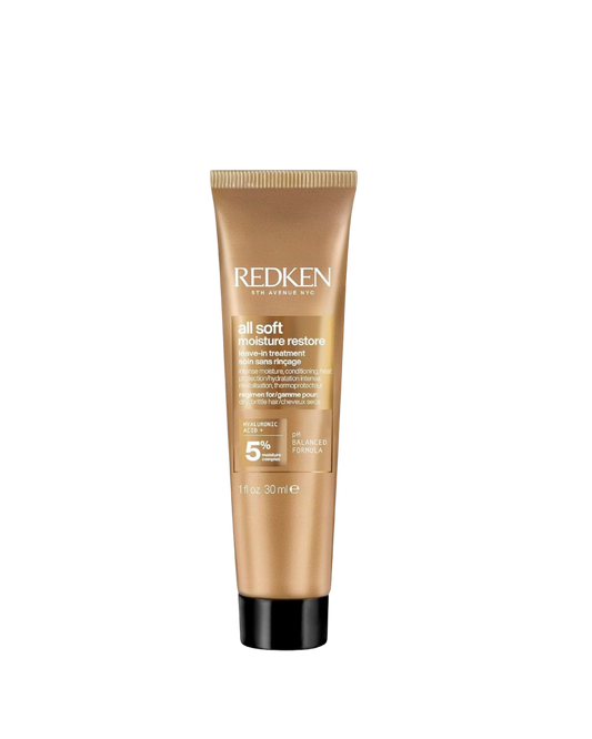 Redken All Soft Moisture Restore Leave-In Treatment For Dry, Brittle Hair - Hair Treatment For Humidity, Heat and Frizz Protection