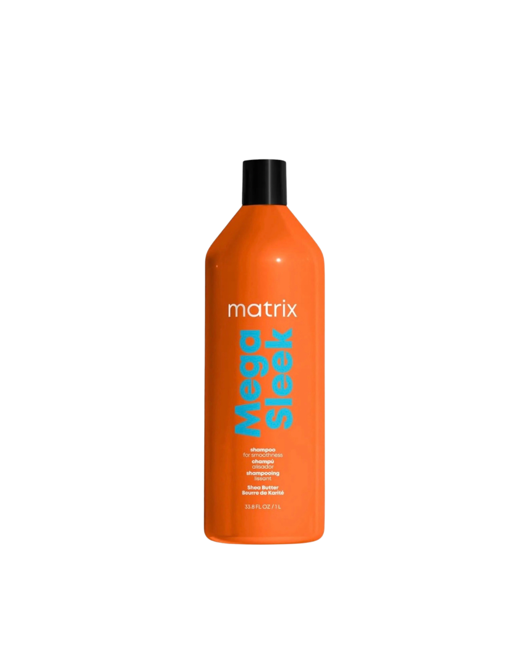 Matrix Mega Sleek Shampoo - Anti-Frizz Moisturizing Shampoo, Smoothing and Detangling, For Dry & Damaged Hair, Salon Professional Formula, With Shea Butter, Vegan