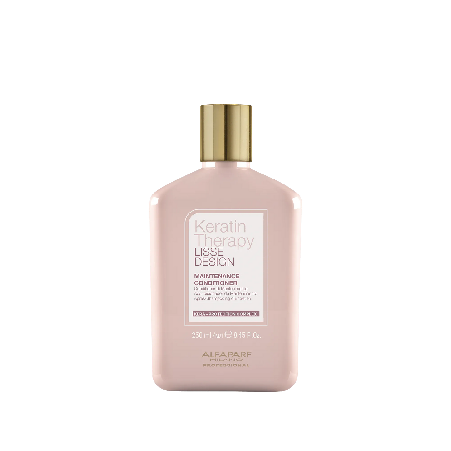 ALFAPARF MILANO Lisse Design Keratin Conditioner for Damaged Hair - Maintains and Enhances Keratin Smoothing Treatment - Anti-Frizz - Straightening and Hydrating with Collagen and Keratin