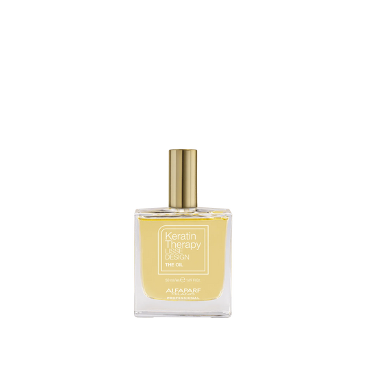 ALFAPARF MILANO Lisse Design Keratin Hair Oil for Frizz Control - Heat Protection - Anti-Frizz Keratin Therapy Hair Serum Treatment - Smooths, Protects, Adds Shine