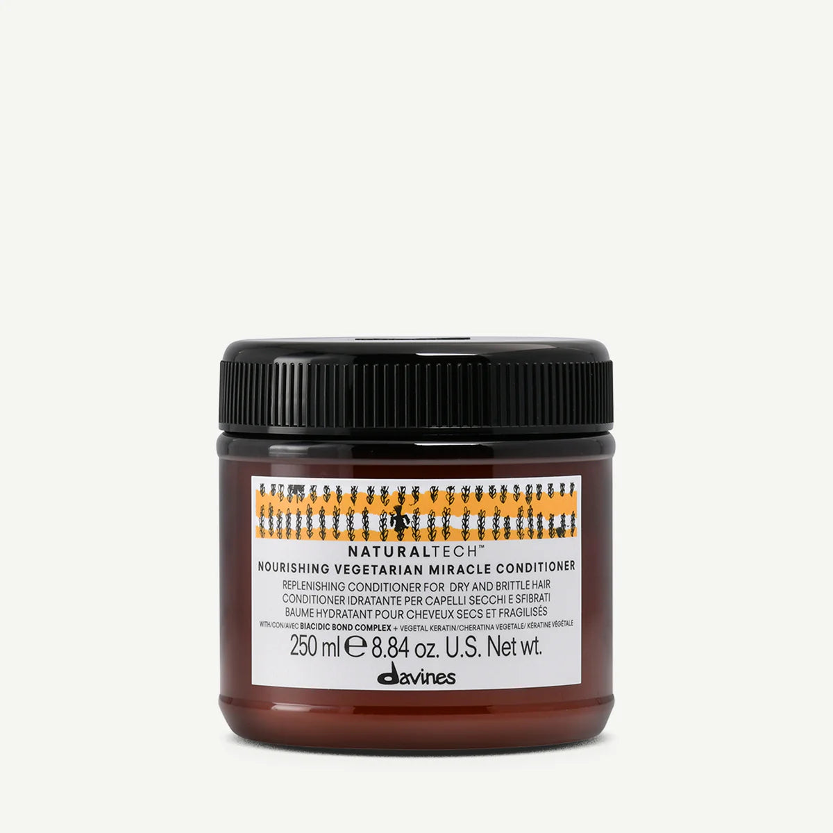 Davines Naturaltech NOURISHING Vegetarian Miracle Conditioner, Moisturize And Hydrate Brittle And Unstructured Hair, Add Softeness While Brightening