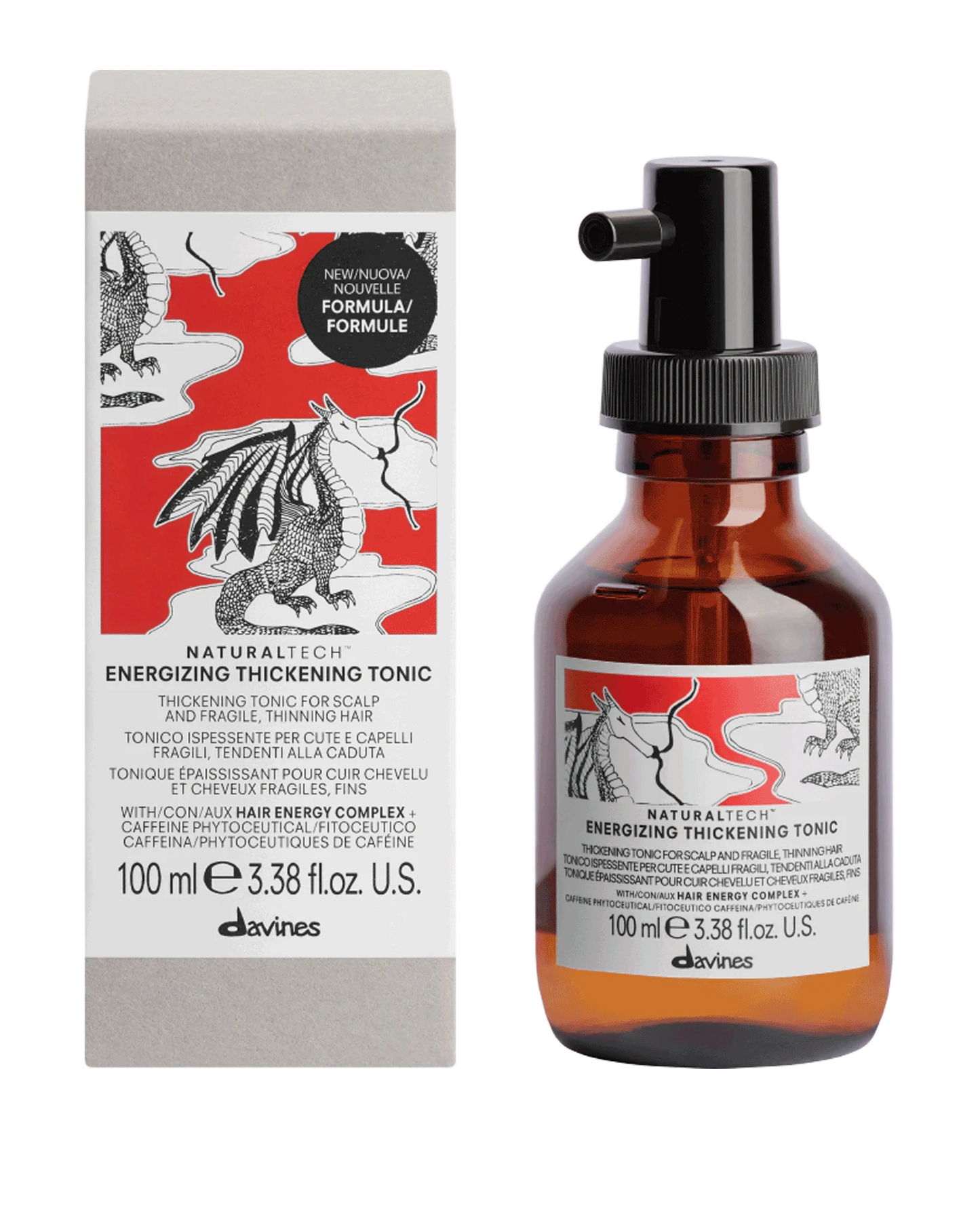 Davines Naturaltech ENERGIZING Thickening Tonic, Light Leave-In Treatment For Full-Bodied Shine