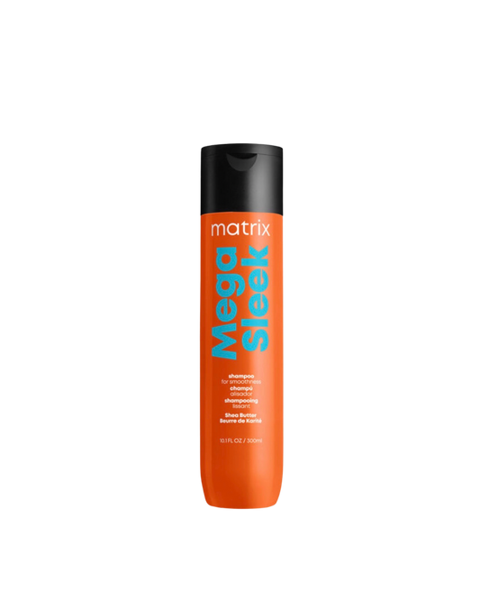 Matrix Mega Sleek Shampoo - Anti-Frizz Moisturizing Shampoo, Smoothing and Detangling, For Dry & Damaged Hair, Salon Professional Formula, With Shea Butter, Vegan