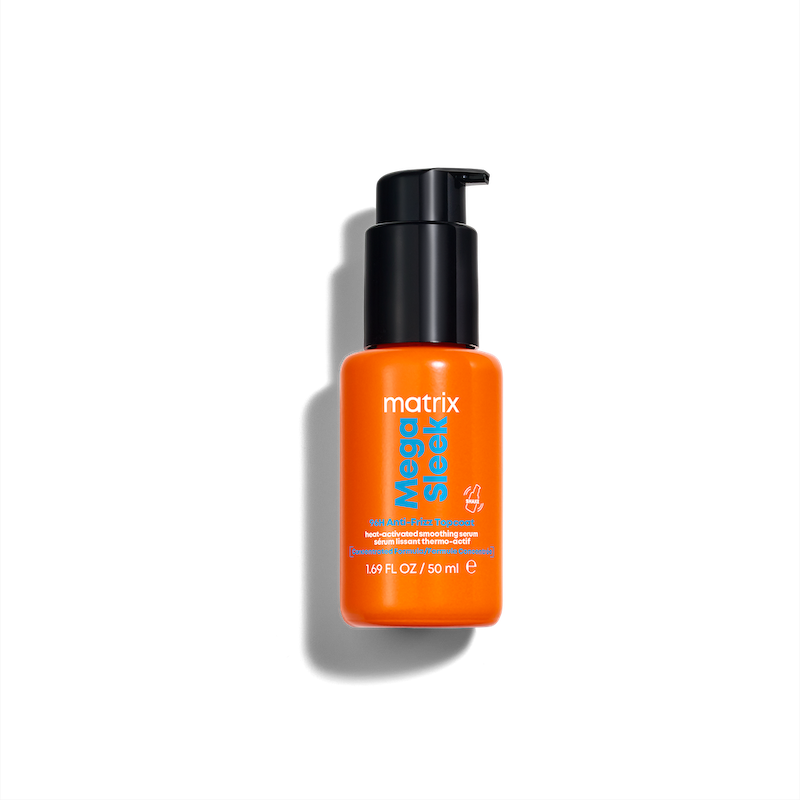 Matrix Mega Sleek 96H Anti-Frizz Topcoat Serum - Humidity Resistant Heat Protection, For Frizzy Hair & All Hair Types, Anti-Frizz Hair Care, Shine Serum