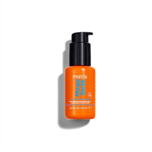 Matrix Mega Sleek 96H Anti-Frizz Topcoat Serum - Humidity Resistant Heat Protection, For Frizzy Hair & All Hair Types, Anti-Frizz Hair Care, Shine Serum