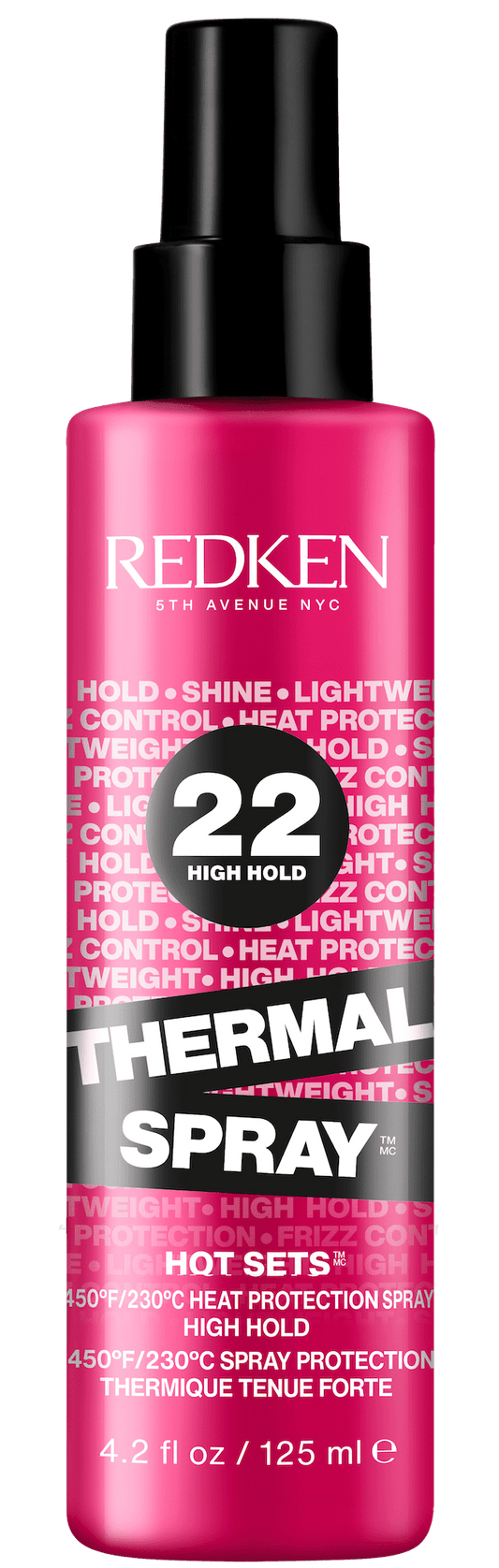 Redken Thermal Spray 22 High Hold - Thermal Heat Protectant and Setting Mist, For Curling and Flat Irons, Lasting Frizz Control & Protects Against Heat Damage
