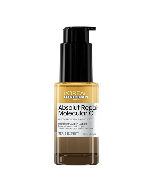 L'Oréal Professionnel Paris Absolut Repair Molecular High Shine Hair Oil – Lightweight Fast-Absorbing Bi-phase Oil, Repairs 2 Years Hair Damage, 100 Hours Hair Shine, Anti-Frizz