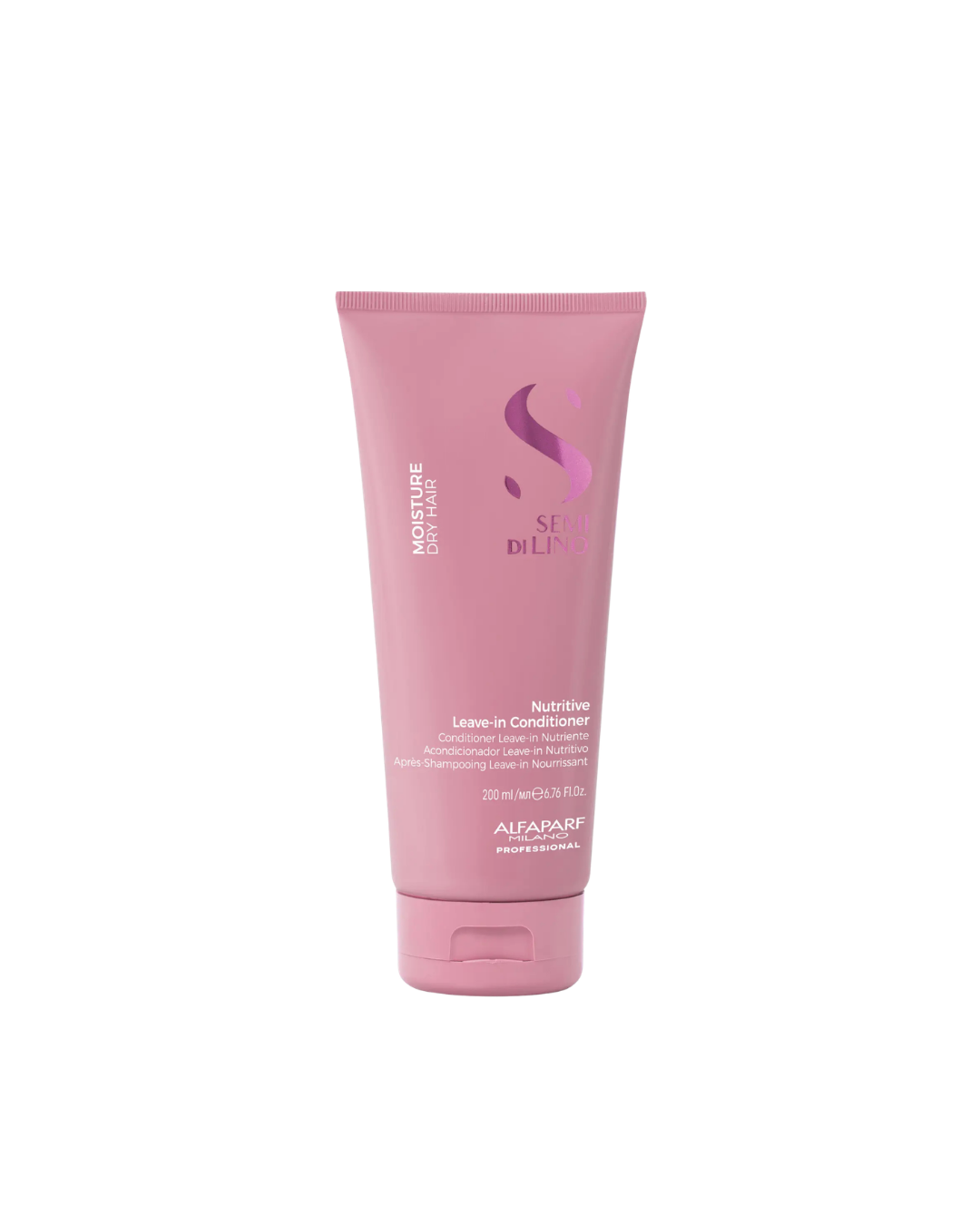 Alfaparf Milano Semi Di Lino Moisture Nutritive Leave-in Sulfate Free Conditioner for Dry Hair - Professional Salon Quality - SLS, Paraben and Paraffin Free
