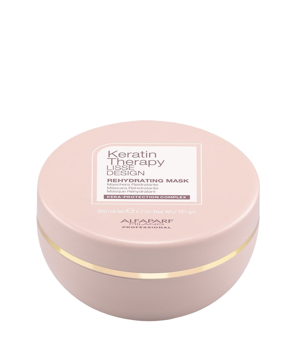 Alfaparf Milano Lisse Design Keratin Therapy Rehydrating Hair Mask - Post Keratin Treatment Deep Conditioning Hair Mask for Frizz Control & Moisture Retention