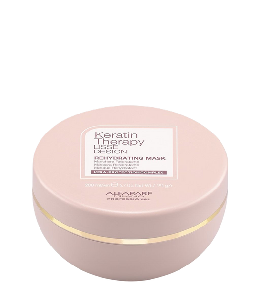 Alfaparf Milano Lisse Design Keratin Therapy Rehydrating Hair Mask - Post Keratin Treatment Deep Conditioning Hair Mask for Frizz Control & Moisture Retention