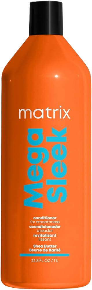 Matrix Mega Sleek Conditioner - Smoothing and Detangling, For Dry, Damaged & Frizzy Hair, Salon Professional Conditioner, With Shea Butter, Vegan