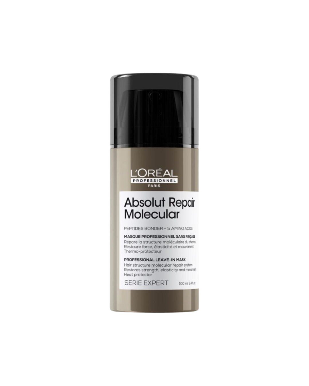 L'Oréal Professionnel Paris Absolut Repair Molecular Leave In Mask - Smooths and Strengthens Hair For All Damaged Hair Types, Protects from Heat