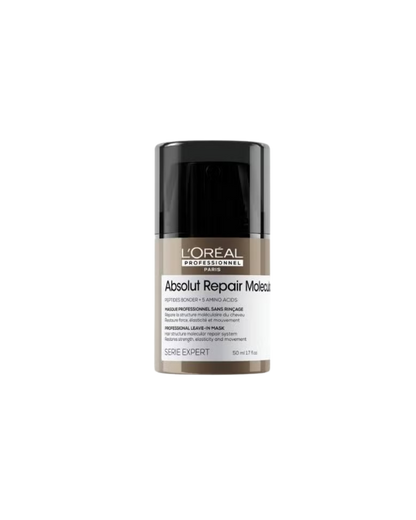 L'Oréal Professionnel Paris Absolut Repair Molecular Leave In Mask - Smooths and Strengthens Hair For All Damaged Hair Types, Protects from Heat