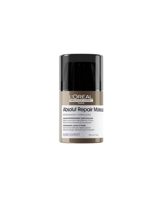 L'Oréal Professionnel Paris Absolut Repair Molecular Leave In Mask - Smooths and Strengthens Hair For All Damaged Hair Types, Protects from Heat
