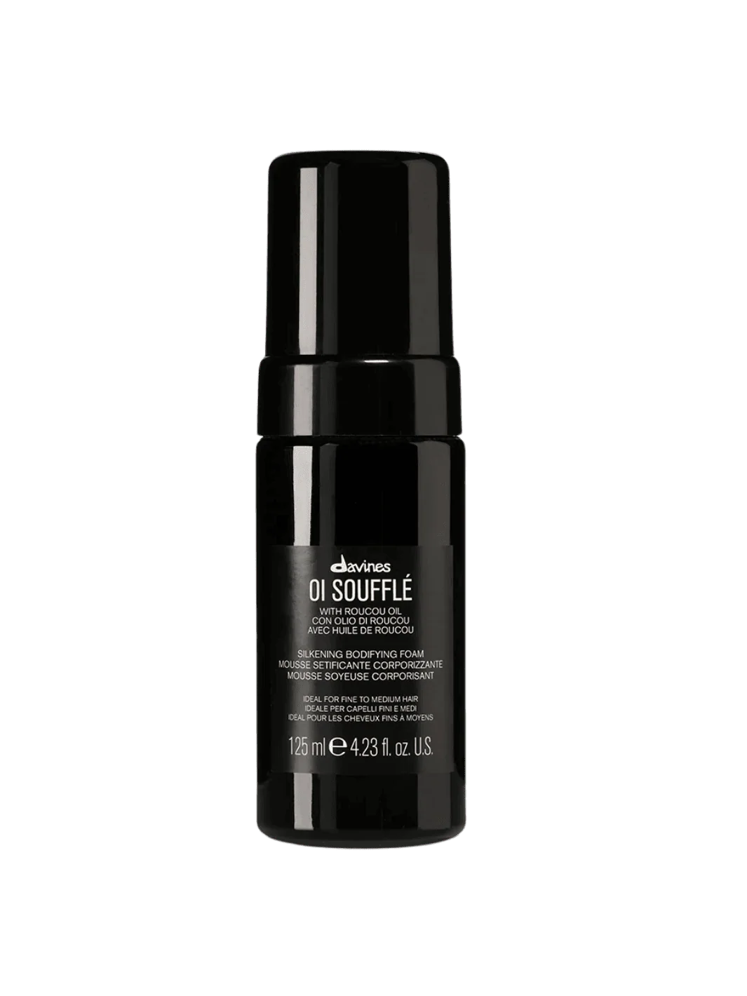Davines OI Soufflé Perfect for Fine Hair, Liquid-to-Foam Leave-In For Fuller and Shinier Hair Feeling Silky and Soft