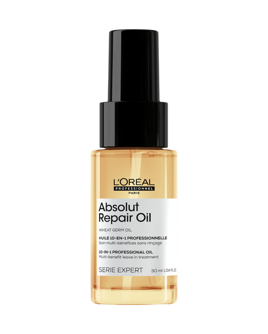 L'Oreal Professionnel Paris Absolut Repair 10-in-1 Oil - Nourishing Multi-Benefit Hair Oil For Dry & Damaged Hair, Repairs Damage Repair & Provides Shine