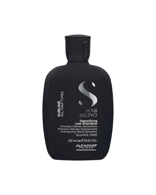 ALFAPARF MILANO Semi di Lino Sublime Sulfate Free Detox Shampoo - Detoxifying Shampoo - Gentle Hard Water Shampoo for Oily Hair - Cleansing Scalp Build Up and Impurity Remover